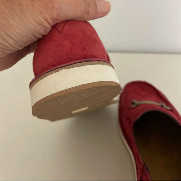 Ariat Bit Cruiser Women’s Suede Loafer Horse Bit Hardware Size 6.5 B Red - Picture 6 of 11